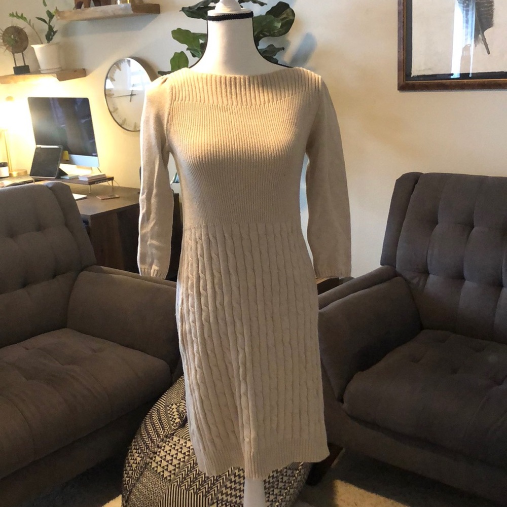 Cream Sweater Dress